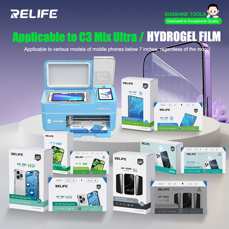 Screen Protector Cutter - RELIFE GF-1M GF-5MS HD TPH ハイドロゲルフィルム