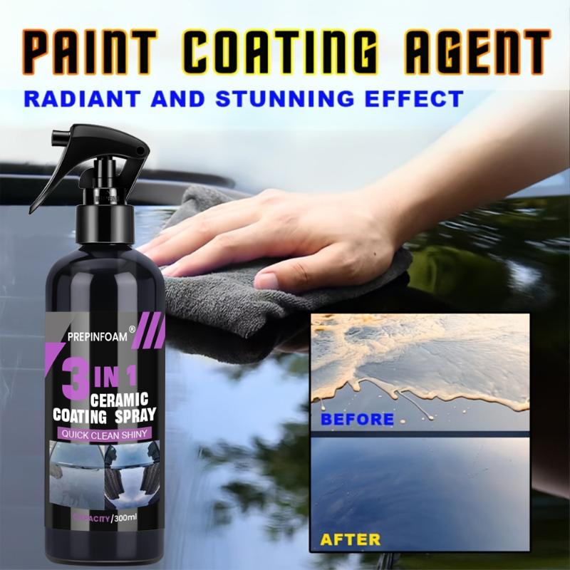 Nano Liquid Coating - 3 in 1 カーセラミック液体コーティングスプレー ナノクリスタル疎水性フィルム 自動車ディテーリング用
