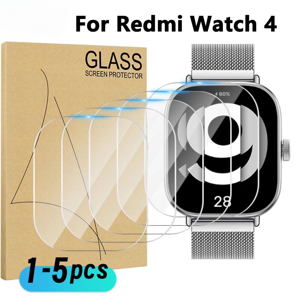 Smartwatch Screen Film - Xiaomi Redmi Watch 5および4用の強化ガラススクリーンプロテクター,傷防止フィルム