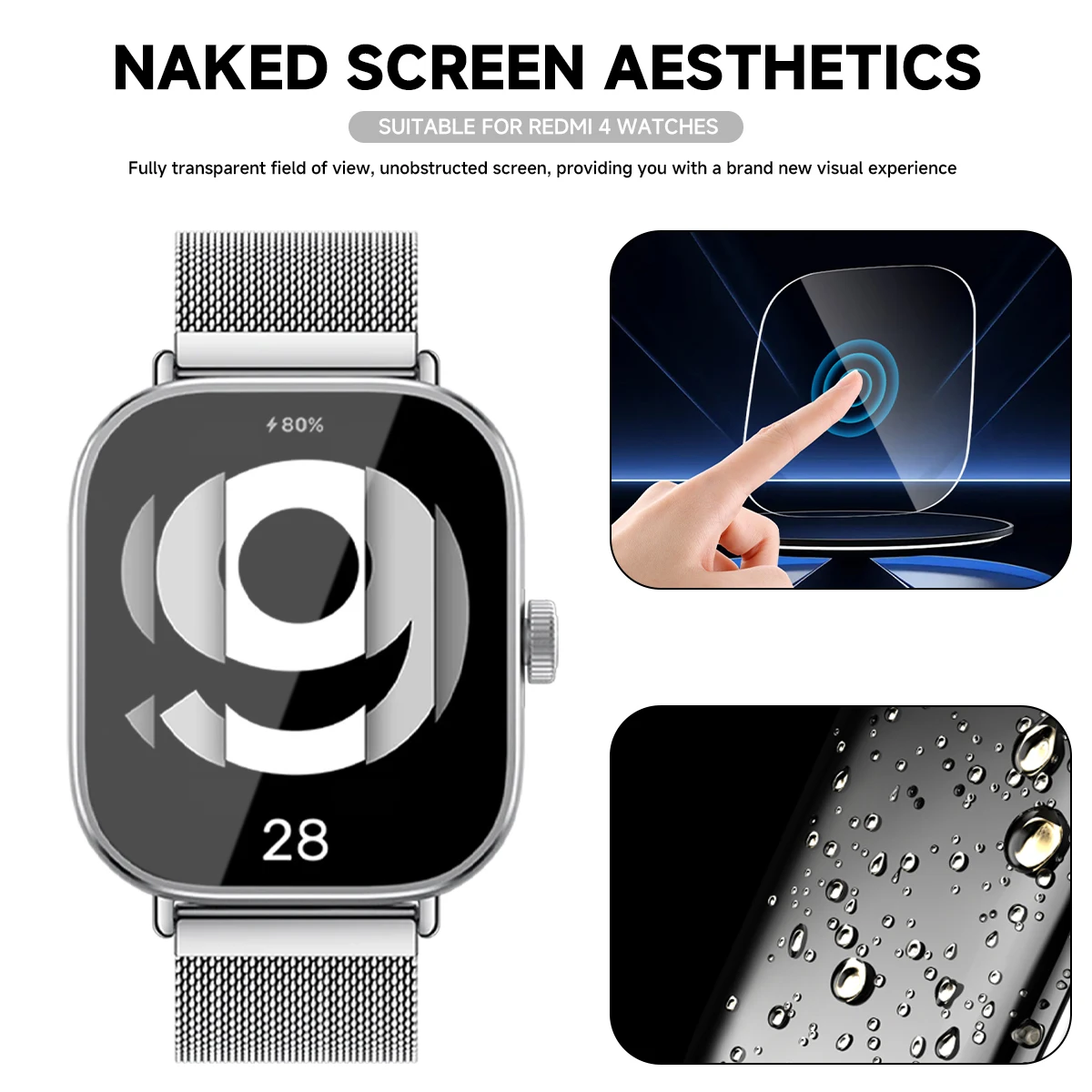 Xiaomi Redmi Watch 5および4用の強化ガラ - Smartwatch Screen Film のレビューと価格