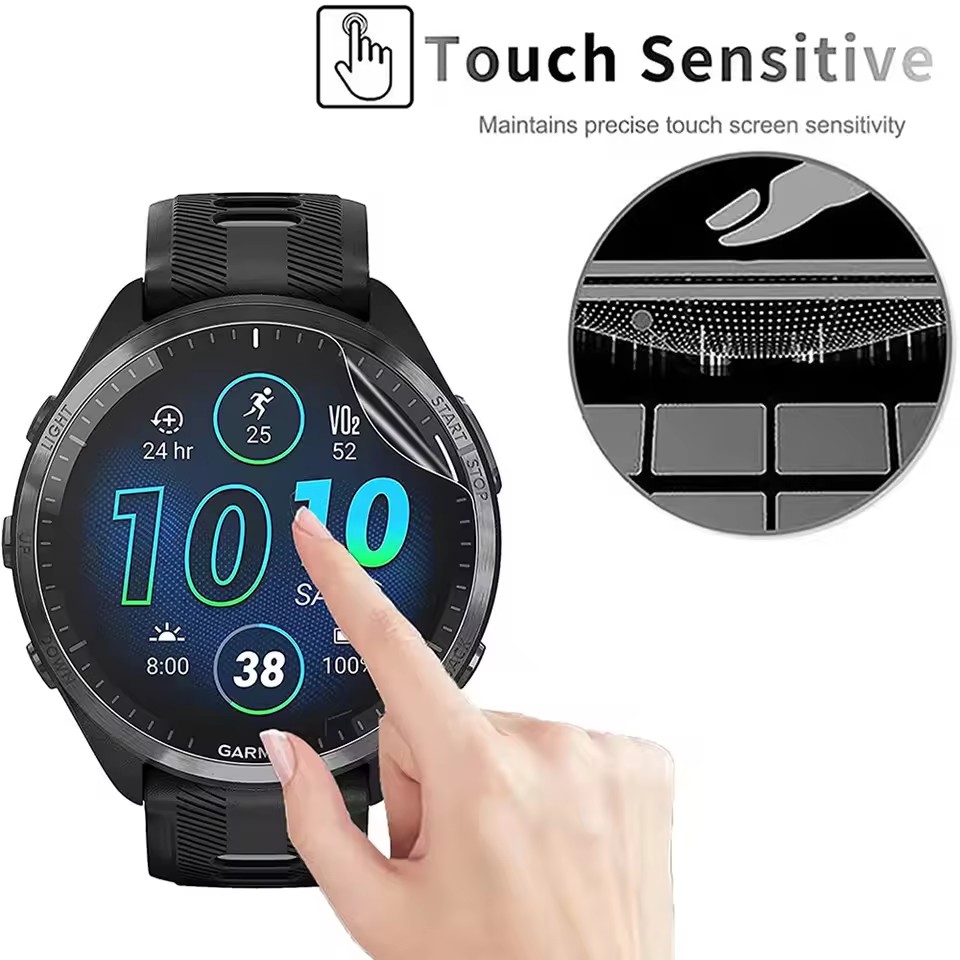 3 個ソフト HD ヒドロゲル保護フィルムガーミンフォアラン - Smartwatch Screen Film のレビューと価格